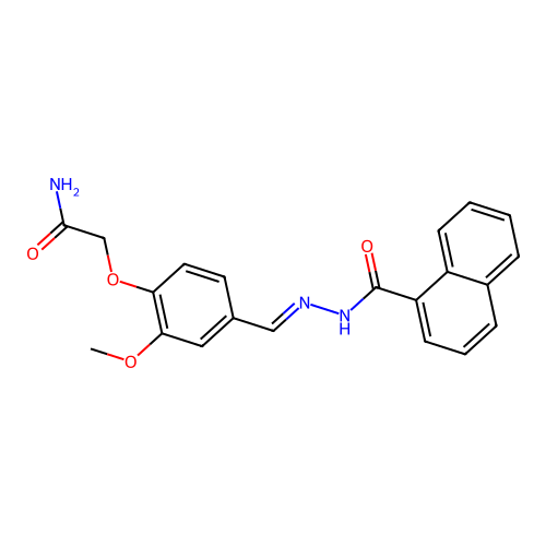 2-{2-Methoxy-4-[2-(1-naphthoyl)carbohydrazonoyl]phenoxy}acetamide structure