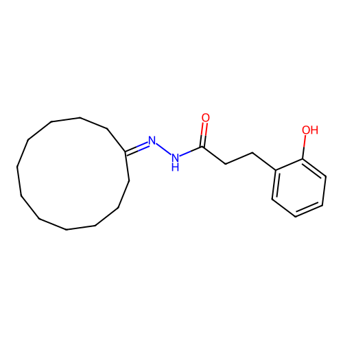 N'-cyclododecylidene-3-(2-hydroxyphenyl)propanehydrazide structure