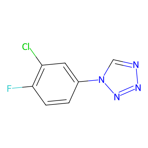 1-(3-chloro-4-fluorophenyl)-1H-tetrazole structure