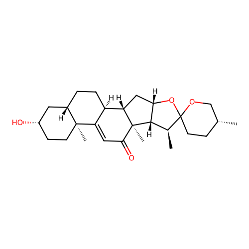 (22xi,25R)-3beta-Hydroxy-5alpha-spirost-9(11)-en-12-one structure