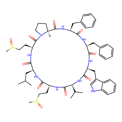 Cyclolinopeptide F structure
