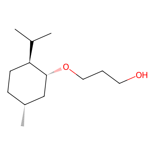 3-[(1R,2S,5R)-5-methyl-2-propan-2-ylcyclohexyl]oxypropan-1-ol structure