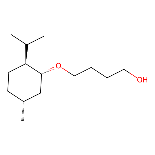 4-[(1R,2S,5R)-5-methyl-2-propan-2-ylcyclohexyl]oxybutan-1-ol structure
