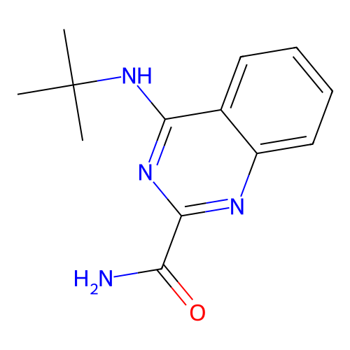 4-(Tert-butylamino)quinazoline-2-carboxamide structure