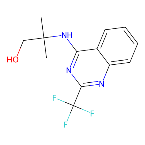 2-Methyl-2-{[2-(trifluoromethyl)quinazolin-4-yl]amino}propan-1-ol structure