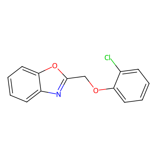 2-[(2-Chlorophenoxy)methyl]-1,3-benzoxazole structure
