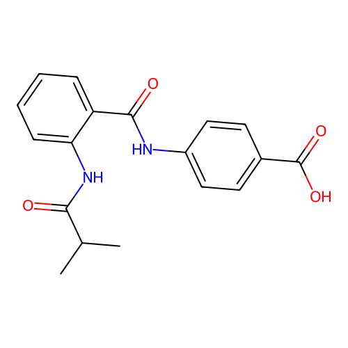 4-{[2-(异丁酰氨基)苯甲酰]氨基}苯甲酸 structure