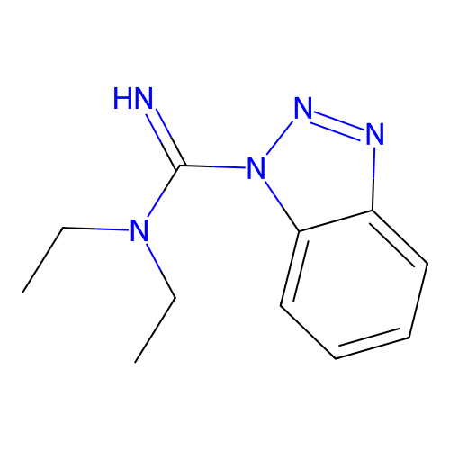 N,N-diethylbenzotriazole-1-carboximidamide structure