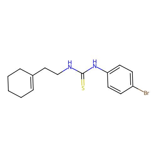 1-(4-Bromophenyl)-3-[2-(cyclohex-1-en-1-yl)ethyl]thiourea structure