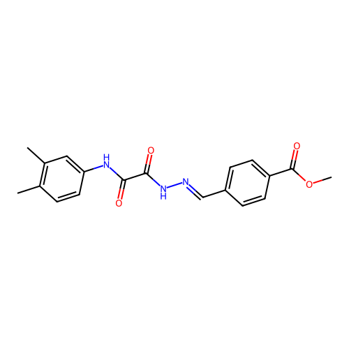 methyl 4-[(E)-(2-{[(3,4-dimethylphenyl)amino](oxo)acetyl}hydrazinylidene)methyl]benzoate structure