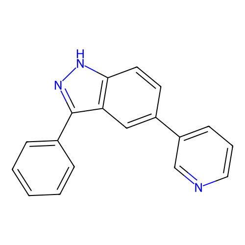 3-Phenyl-5-(3-pyridinyl)-1H-indazole structure