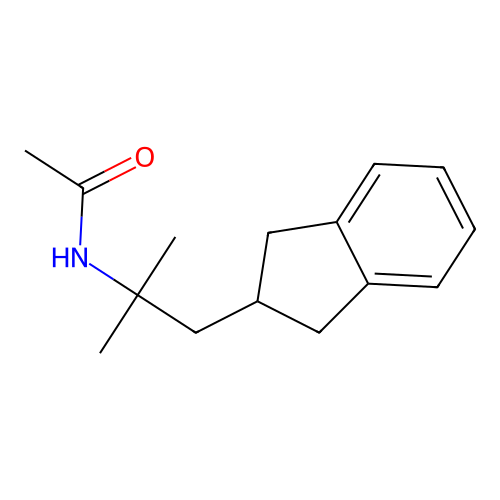 N-[2-(2,3-Dihydro-1H-inden-2-yl)-1,1-dimethylethyl]acetamide structure