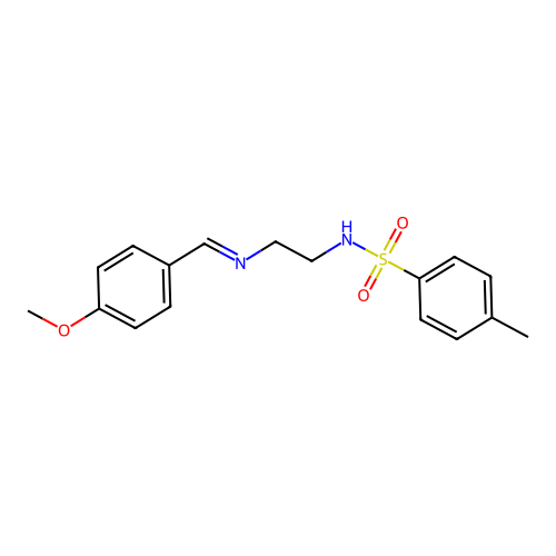 N-(2-{[(E)-(4-methoxyphenyl)methylidene]amino}ethyl)-4-methylbenzenesulfonamide structure