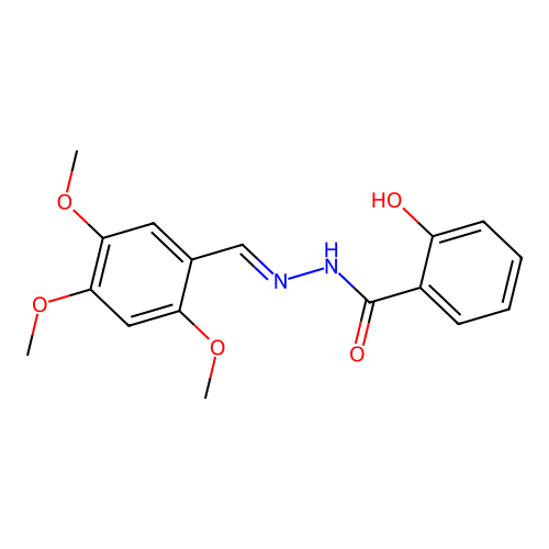 2-hydroxy-N'-[(E)-(2,4,5-trimethoxyphenyl)methylidene]benzohydrazide structure