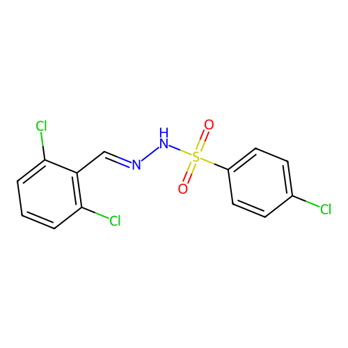 4-chloro-N'-(2,6-dichlorobenzylidene)benzenesulfonohydrazide structure
