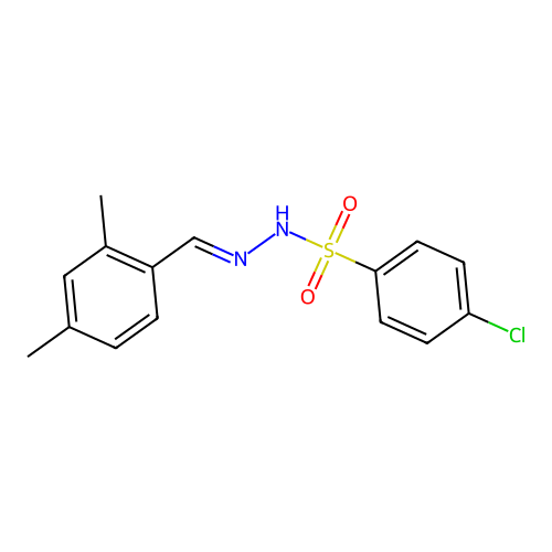 4-chloro-N-[(E)-(2,4-dimethylphenyl)methylideneamino]benzenesulfonamide structure