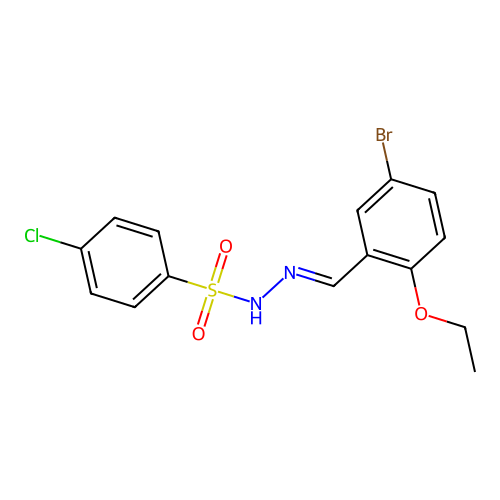 4-Chlorobenzenesulfonic acid 2-[(5-bromo-2-ethoxyphenyl)methylene]hydrazide structure
