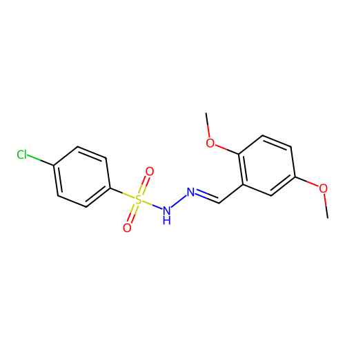 4-Chlorobenzenesulfonic acid 2-[(2,5-dimethoxyphenyl)methylene]hydrazide structure