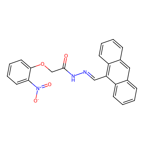 N-[(E)-anthracen-9-ylmethylideneamino]-2-(2-nitrophenoxy)acetamide structure