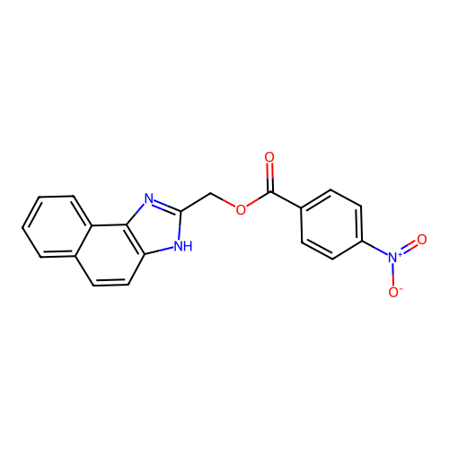 3H-naphtho[1,2-d]imidazol-2-ylmethyl 4-nitrobenzoate structure