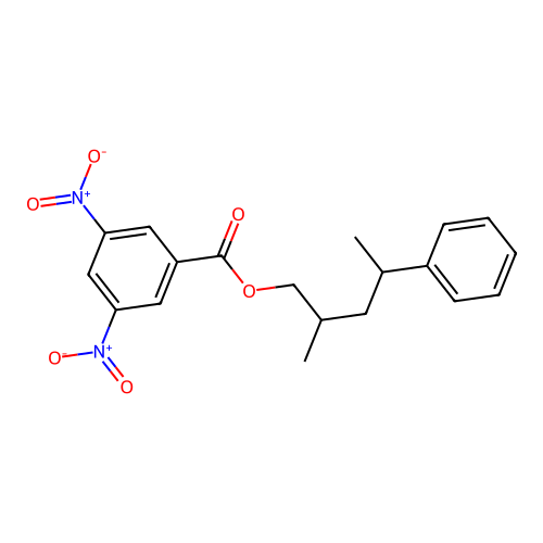 2-Methyl-4-phenylpentyl 3,5-dinitrobenzoate structure