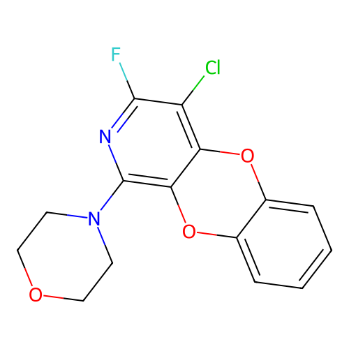 4-Chloro-3-fluoro-1-(morpholin-4-yl)[1,4]benzodioxino[2,3-c]pyridine structure
