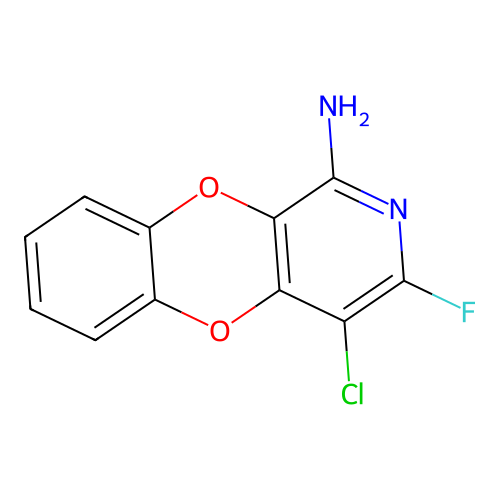 4-Chloro-3-fluoro[1,4]benzodioxino[2,3-c]pyridin-1-amine structure