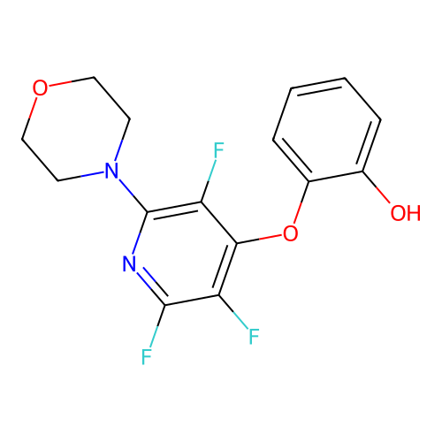 2-{[2,3,5-Trifluoro-6-(morpholin-4-yl)pyridin-4-yl]oxy}phenol structure