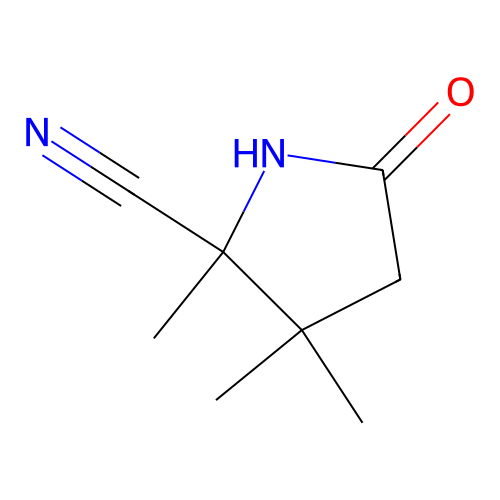 2,3,3-Trimethyl-5-oxopyrrolidine-2-carbonitrile structure