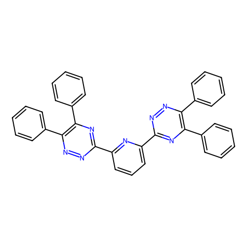 2,6-Bis(5,6-diphenyl-1,2,4-triazin-3-YL)pyridine structure