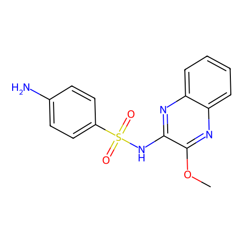 4-amino-N-(3-methoxyquinoxalin-2-yl)benzenesulfonamide structure