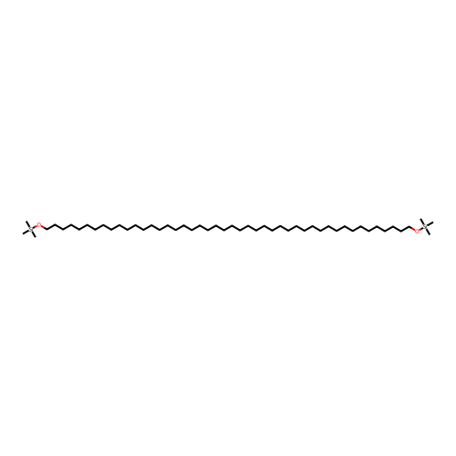 Trimethyl(46-trimethylsilyloxyhexatetracontoxy)silane structure