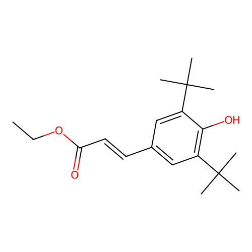 Cinnamic acid, 3,5-di-tert-butyl-4-hydroxy-, ethyl ester structure