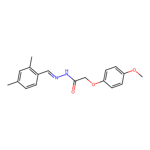 N'-[(E)-(2,4-dimethylphenyl)methylidene]-2-(4-methoxyphenoxy)acetohydrazide structure