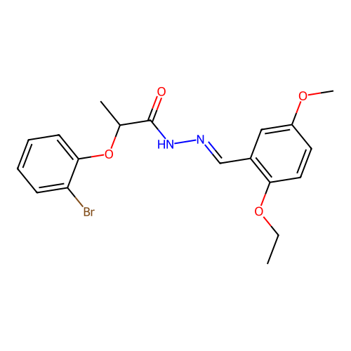 2-(2-bromophenoxy)-N'-(2-ethoxy-5-methoxybenzylidene)propanohydrazide structure