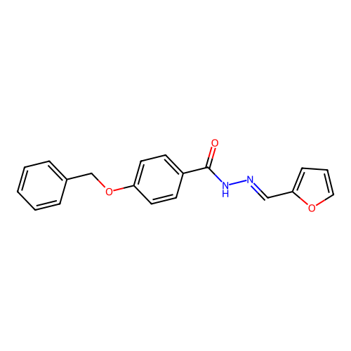 N-[(E)-furan-2-ylmethylideneamino]-4-phenylmethoxybenzamide structure
