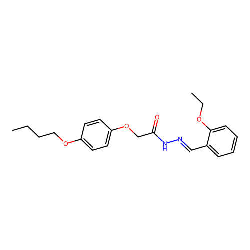 2-(4-butoxyphenoxy)-N'-(2-ethoxybenzylidene)acetohydrazide structure
