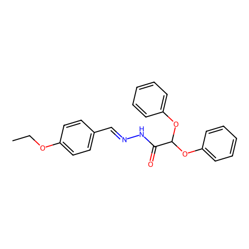 N'-(4-ethoxybenzylidene)-2,2-diphenoxyacetohydrazide structure