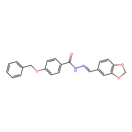 N'-[(E)-1,3-benzodioxol-5-ylmethylidene]-4-(benzyloxy)benzohydrazide structure