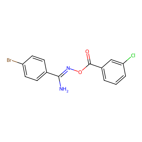 [[Amino-(4-bromophenyl)methylidene]amino] 3-chlorobenzoate structure