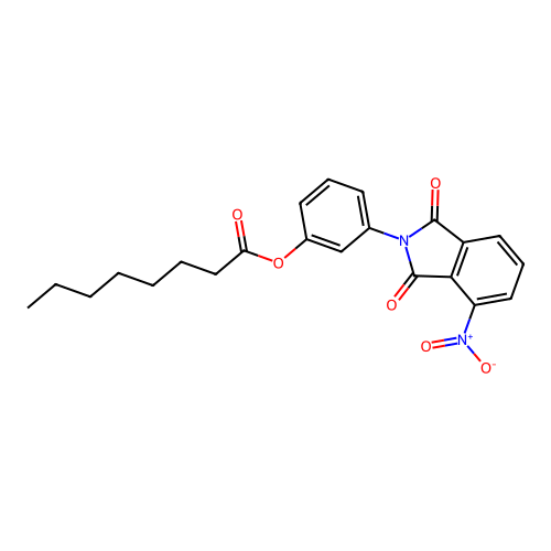 [3-(4-Nitro-1,3-dioxoisoindol-2-yl)phenyl] octanoate structure