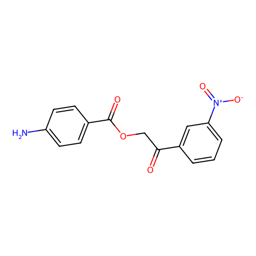 2-{3-Nitrophenyl}-2-oxoethyl 4-aminobenzoate structure