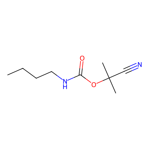 1-Cyano-1-methylethyl butylcarbamate structure