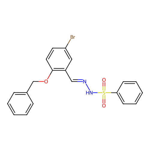 N'-{(E)-[2-(benzyloxy)-5-bromophenyl]methylidene}benzenesulfonohydrazide structure