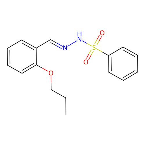N'-[(E)-(2-propoxyphenyl)methylidene]benzenesulfonohydrazide structure