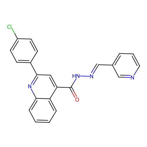 2-(4-chlorophenyl)-N'-(3-pyridinylmethylene)-4-quinolinecarbohydrazide structure