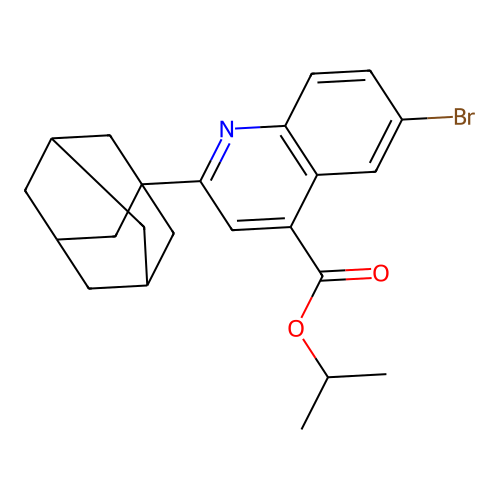 Isopropyl 2-(1-adamantyl)-6-bromo-4-quinolinecarboxylate structure
