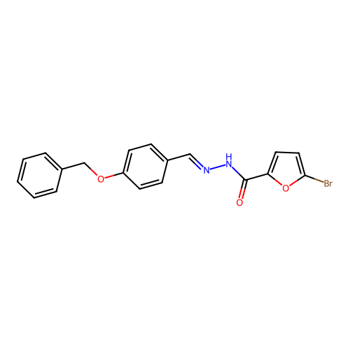 N'-[4-(benzyloxy)benzylidene]-5-bromo-2-furohydrazide structure