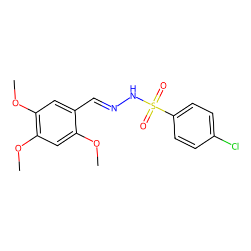 4-chloro-N'-[(E)-(2,4,5-trimethoxyphenyl)methylidene]benzenesulfonohydrazide structure