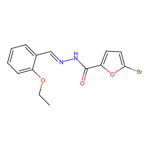 5-bromo-N'-(2-ethoxybenzylidene)-2-furohydrazide structure